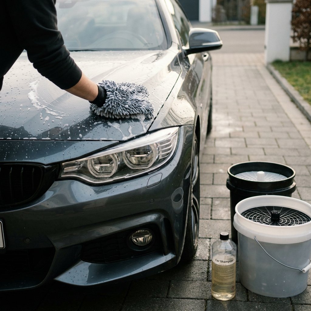 Autoshampoo gebruiken