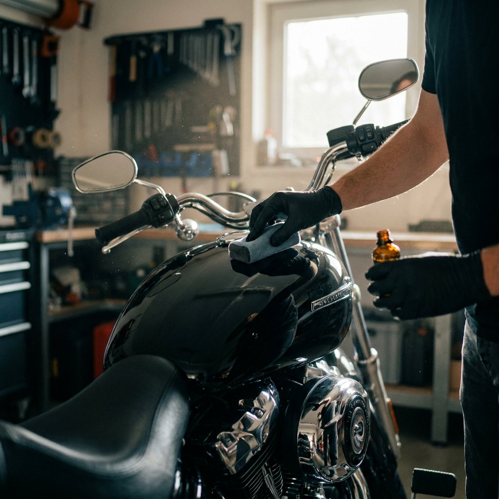 Keramische coating motorfiets