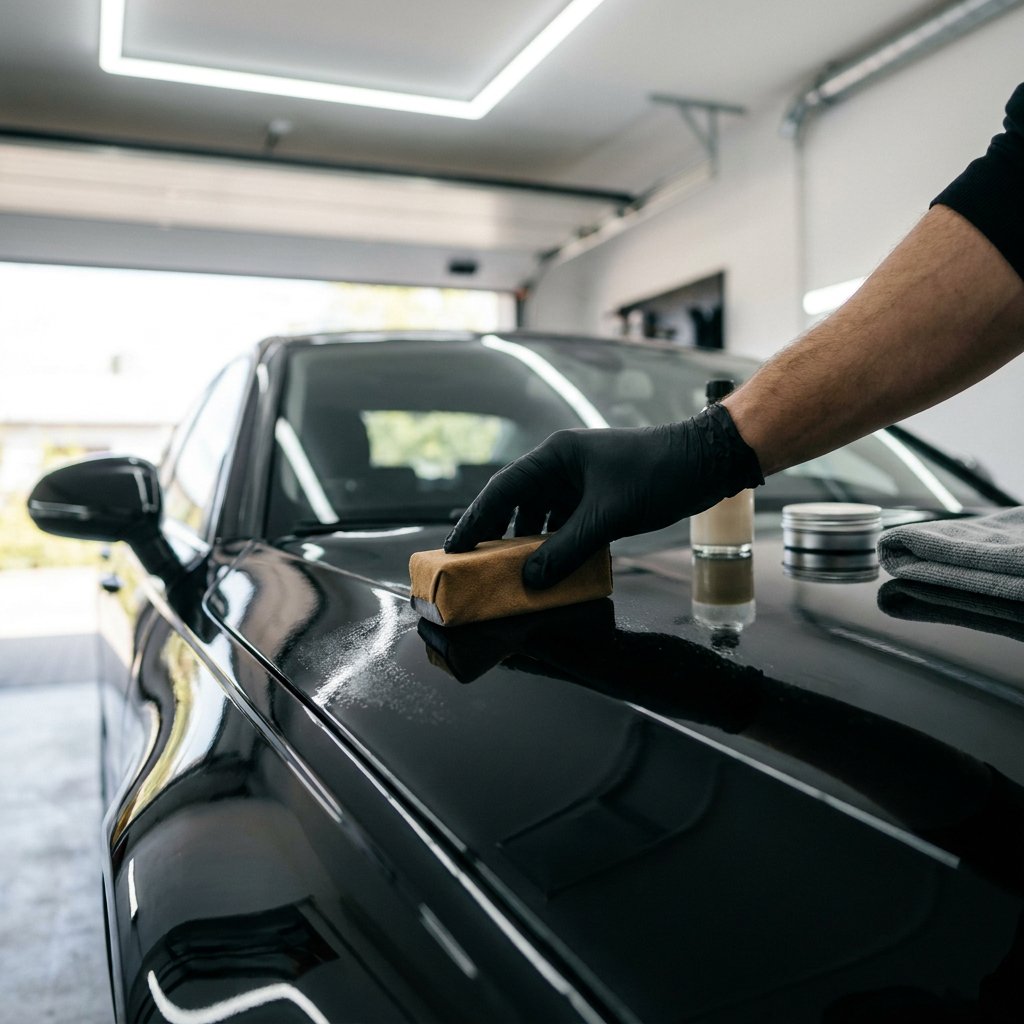 Keramische coating over wax of sealant