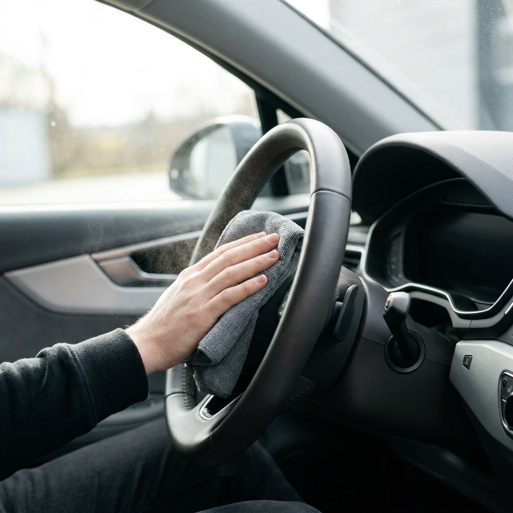 Stuur reinigen auto