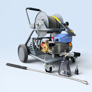 Mobiles Hochdruckreiniger-Set – Kränzle HD 10/122 auf ACTIVE Trolley nach Maß – 10 L/min, MTM Lanze 90 cm, Foam Cannon