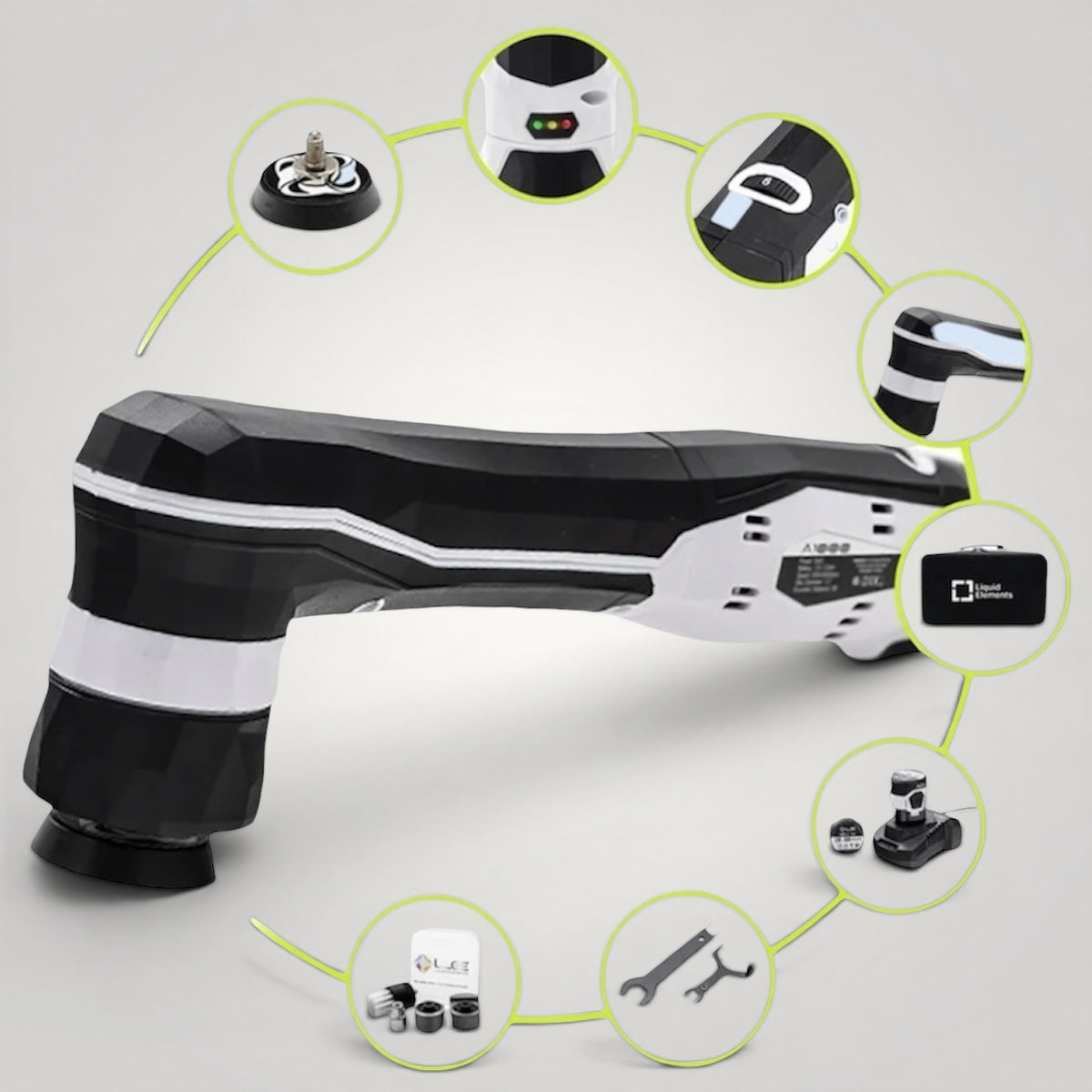 Liquid Elements A1000 mini polijstmachine detail – WaxO'lux