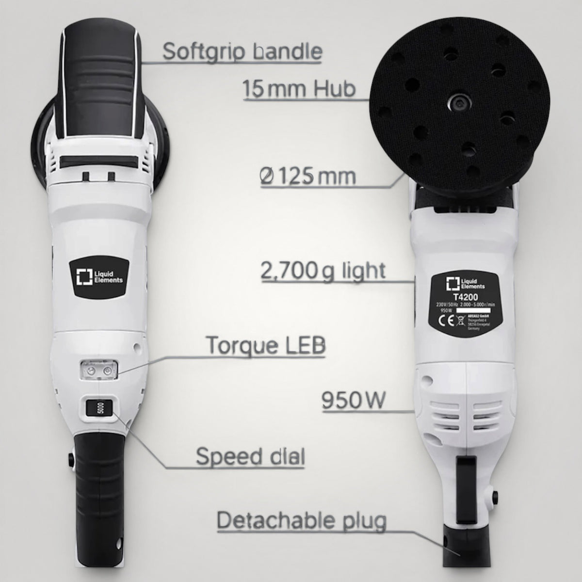 Liquid Elements T4200 polijstmachine detail – WaxO'lux