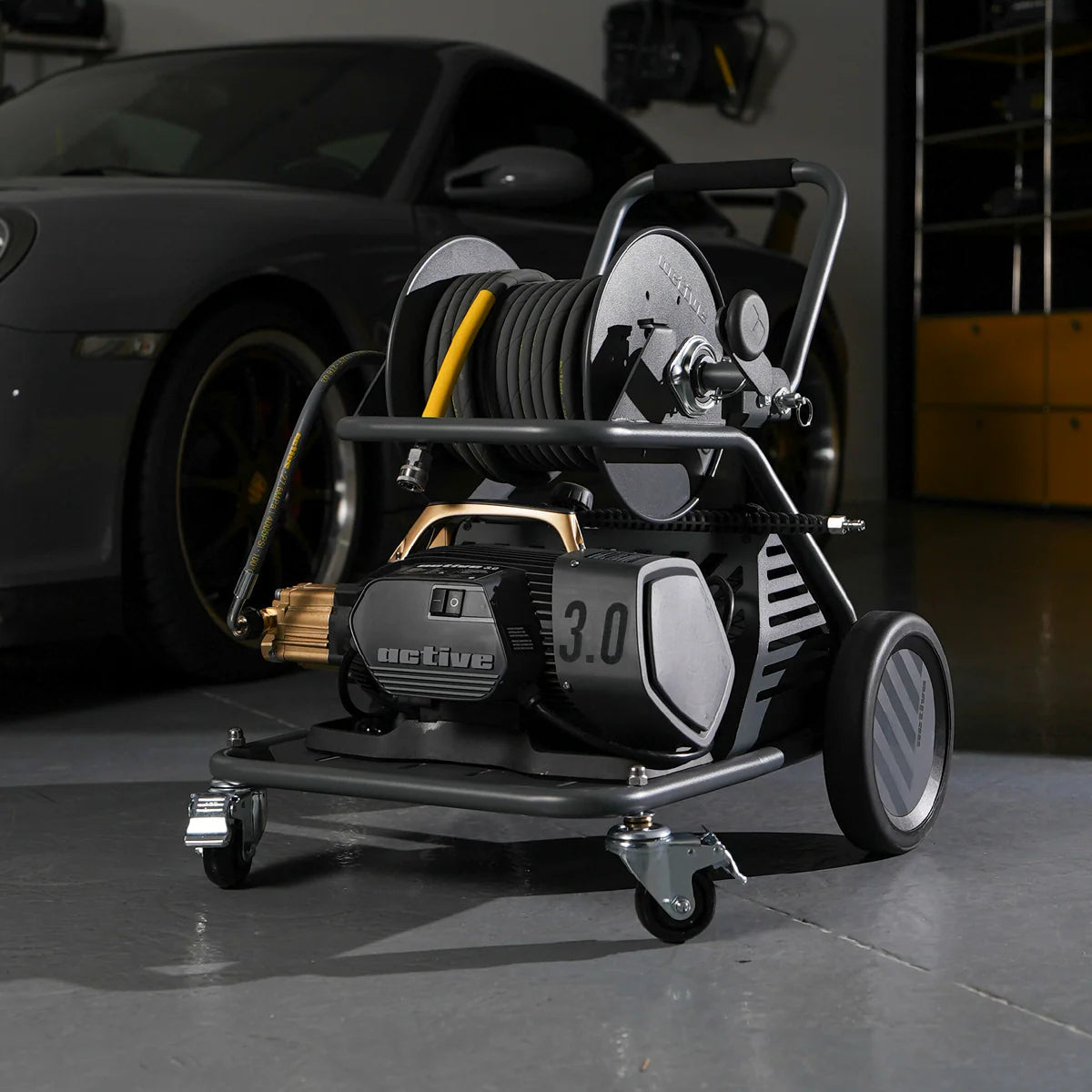 ACTIVE Wash Cart – Waschwagen mit Schlauchtrommel für Hochdruckreiniger
