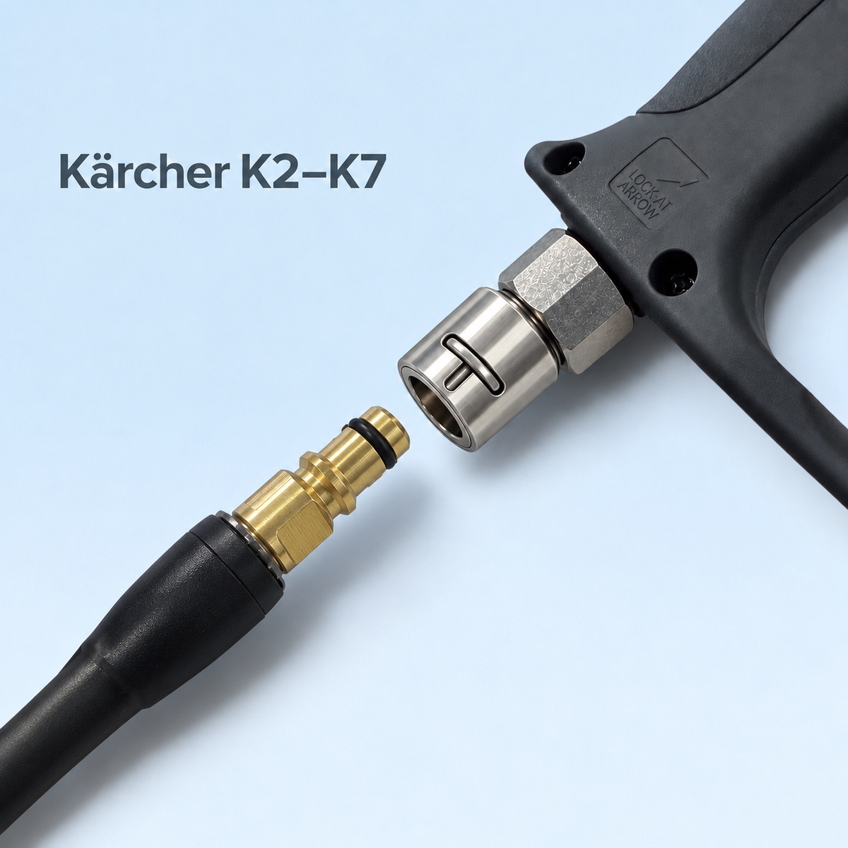 Short Trigger Hochdruckreiniger – Kurze Pistole 1/4" mit Adaptern
