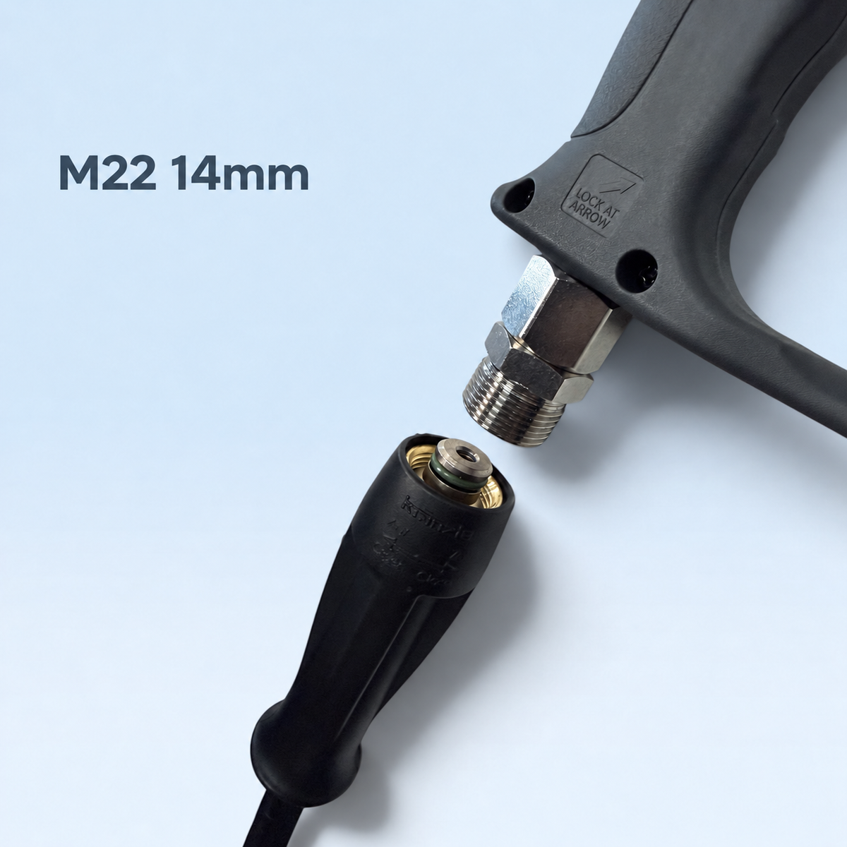 Short Trigger Hochdruckreiniger – Kurze Pistole 1/4" mit Adaptern